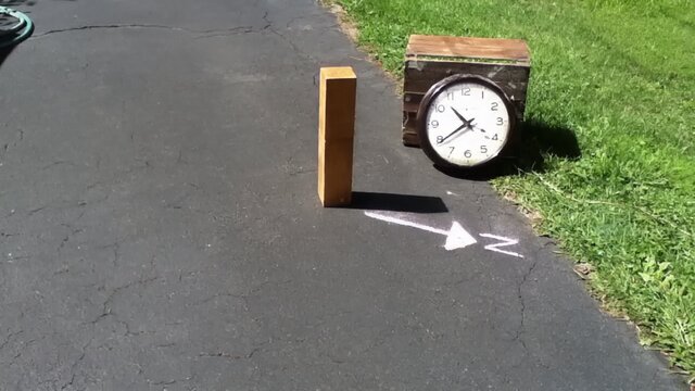 Clock with varying lighting